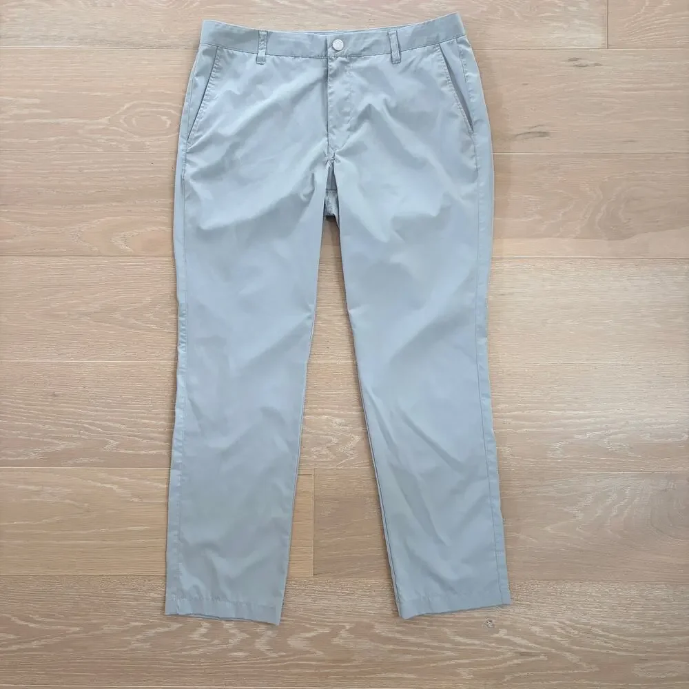 Bonobos Men's Highland Golf Pants Pewter Gray Slim Fit 34x30